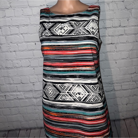 AB Studio Multicolor striped sleeveless dress size 6 - Picture 2 of 10